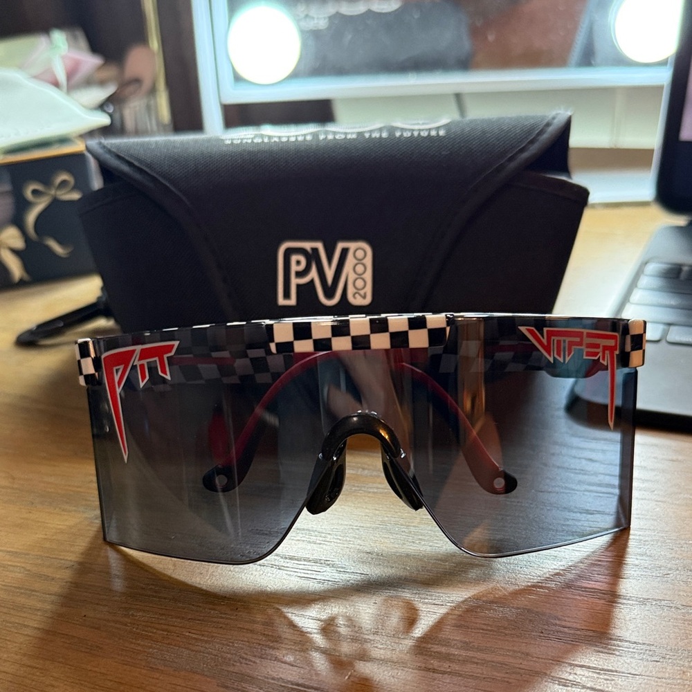 Pit Viper Sunglasses with Black and Red Accents